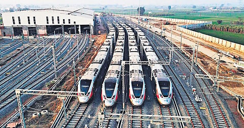 NCRTC has achieved a new milestone  with the construction of viaduct of RRTS over Metro’s Blue Line corridor.