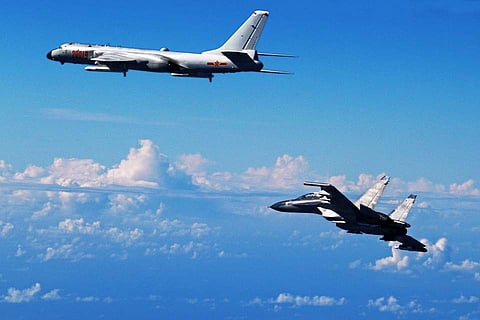 Chinese warplanes have conducted drills around Taiwan. (Photo | Associated Press)