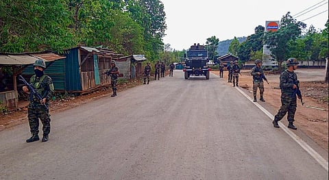 FILE - Violence-hit area in Manipur. (Photo | PTI)