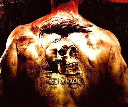 The poster of 'The Expendables'.