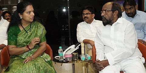 National President of BC Association, Rajya Sabha MP R Krishnaiah  met with Nizamabad MLC Kavitha at residence.