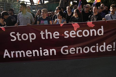 A 24-hour Azerbaijani blitz last week forced Armenian separatist authorities to sit down for talks on Nagorno-Karabakh's 'reintegration' into Azerbaijan. (Photo | AP)