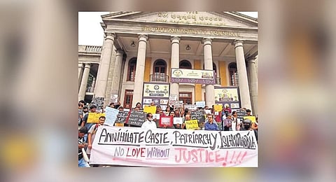 Protest held in front of Town Hall on Saturday condemning incidents of hate crimes and Islamophobia in the country. 