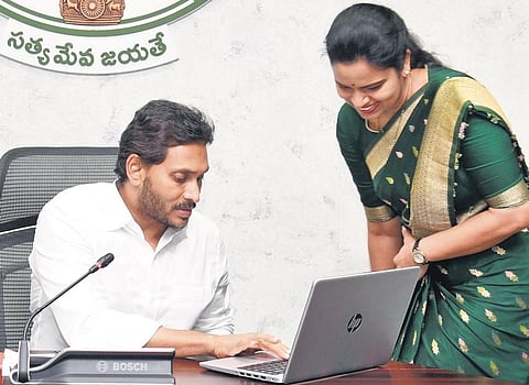 Chief Minister YS Jagan Mohan Reddy virtually launching Jagananna Suraksha scheme on Friday | Express