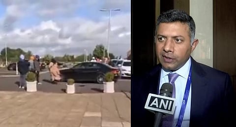 Indian High Commissioner to the UK Vikram Doraiswami, was reportedly stopped from entering a Gurudwara in Glasgow. (Photos | X, ANI)