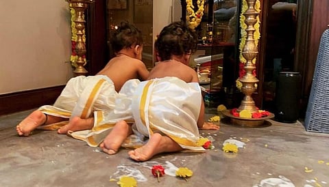 Nayanthara and Vignesh’s twins  Shivan Uyir and Ulag (Photo | Vignesh Shivan @Instagram)