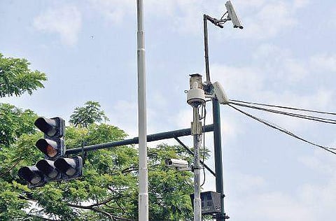 FILE: Surveillance cameras to check accidents and crimes installed by Keltron near the  Museum, Thiruvananthapuram | Vincent Pulickal