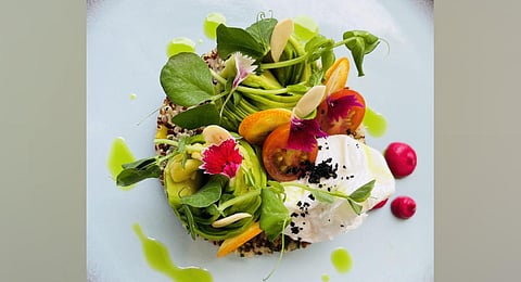 Poached Egg Salad with Citrus Red Quinoa and Hass Avocado. (Photo | Express)