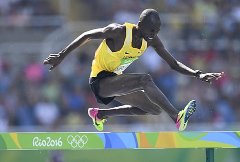 Uganda's Benjamin Kiplagat competes in the Men's 3000m Steeplechase Round 1 during the athletics event at the Rio 2016 Olympic Games in Rio de Janeiro on August 15, 2016. (File photo | AFP)