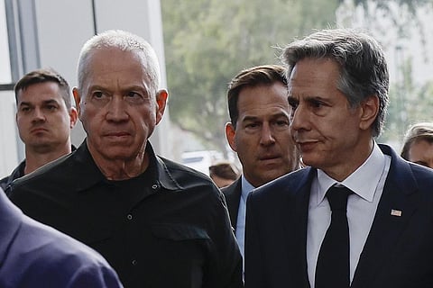 U.S. Secretary of State Antony Blinken and Israeli Defense Minister Yoav Gallant. (Photo | AP)