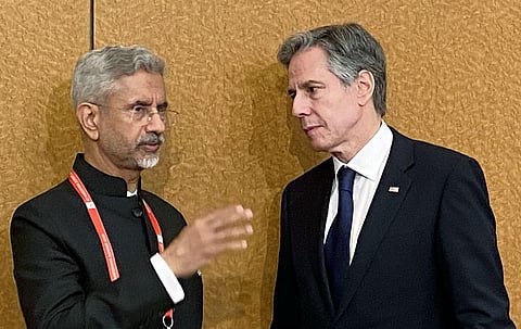 External Affairs Minister S Jaishankar meets with United States Secretary of State Antony Blinken (Photo | ANI)