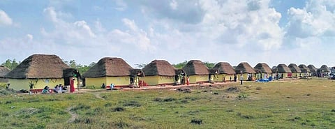 The duo had built 25 huts for Thazhanallur’s Irulars following the aftermath of the 2015 floods | express