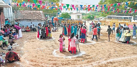 The SC residents organising games on the disputed land 