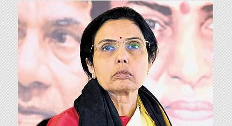 TDP Chief Chandrababu Naidu’s wife Nara Bhuvaneswari.