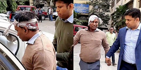 FILE: An injured member of the Enforcement Directorate (ED) team being taken after he was attacked during a raid in West Bengal. (Photo | ANI)