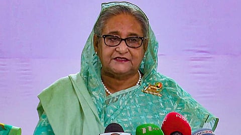 Former Bangladesh Prime Minister Sheikh Hasina.  