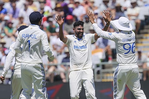 Mohammed Siraj's six for 15 skittled South Africa for 55 in their first innings of the second test played at Newlands pitch. (File photo)