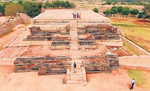 Mahanavami Dibba, from where the king used to watch the Dasara 