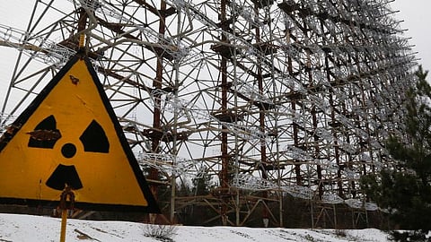 A radioactivity sign.
