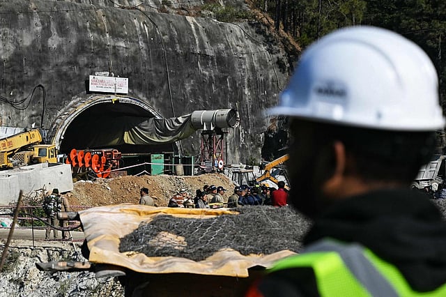 Uttarkashi tunnel rescue operations: Platform for auger machine ...