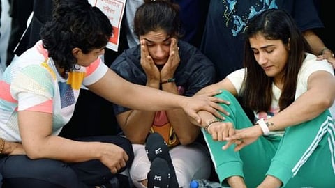 Wrestlers Protest