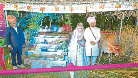Wedding Update : लग्नातील अनोख्या आहेरातून नाशिकमध्ये कृषिसंस्कृतीचे दर्शन