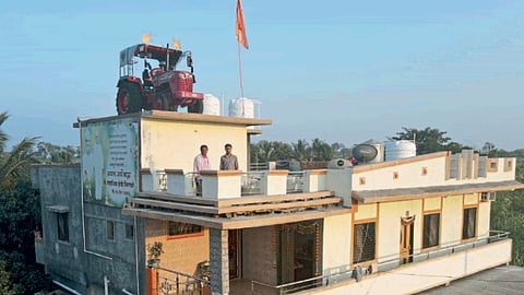 Tractor On Bungalow 