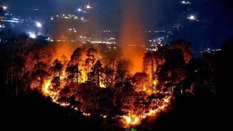 Fire in Nainital forest