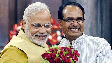 Modi and Shivraj singh Chauhan