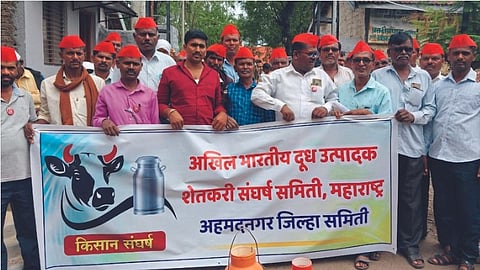 Milk rate protest
