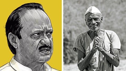 Ajit Dada Pawar and Farmer