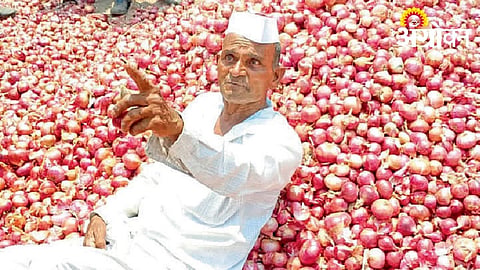 Farmer Breaks Down After Onion Fetches Just ₹100 Per Quintal