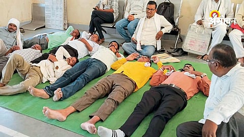 Sleep protest for pending farm roads