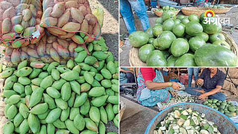 Pune agriculture market raw mango arrivals