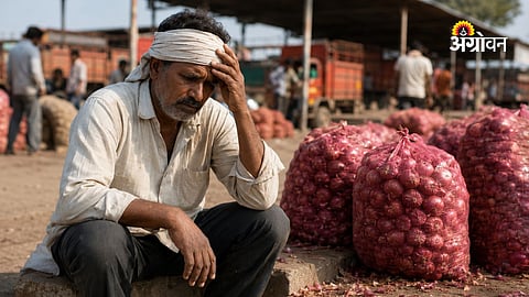 Solapur APMC onion prices crash to rupee 1 per kg