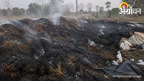 Short Circuit During Storm Reduces Farmer’s Fodder to Ashes
