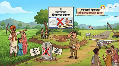 Maharashtra airport project land acquisition dispute