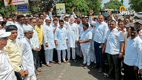 Shirur farmers protest against canal lining project