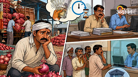 onion farmers waiting for procurement payments