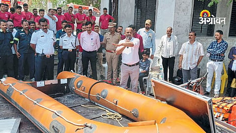 Disaster management exercise at Godavari River