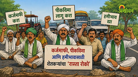 Crop insurance and MSP protest
