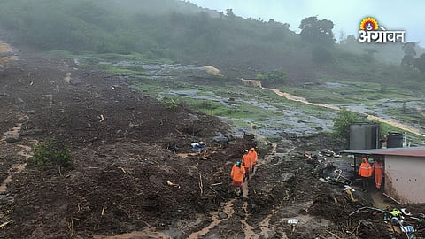 Heavy rain triggers landslide in Khed