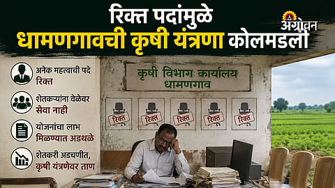 Staff shortage in Dhamangaon Agriculture Department