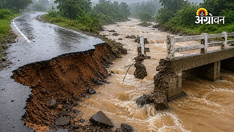 Rural roads damaged due to heavy rains