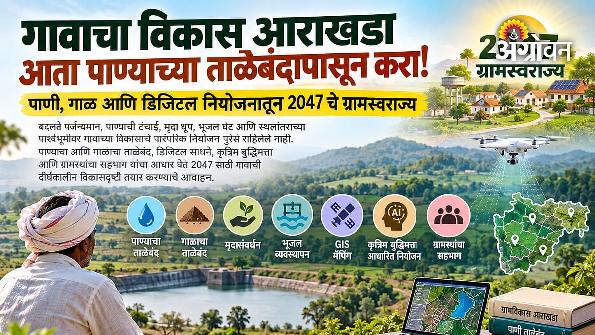 गावाच्या पाणी व गाळ ताळेबंदाचे आवाहन