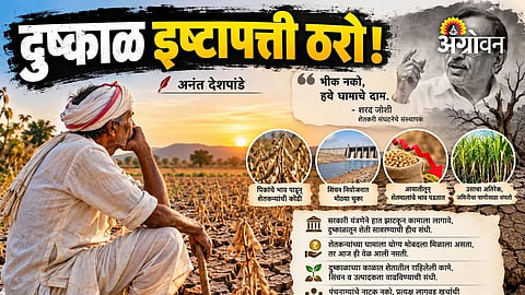 Sharad Joshi views on drought and farmer income