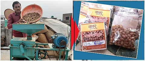 यांत्रिक पद्धतीने युवकाने केली खारे शेंगदाणे निर्मिती