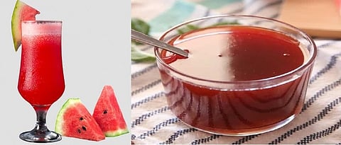 watermelon juice and syrup