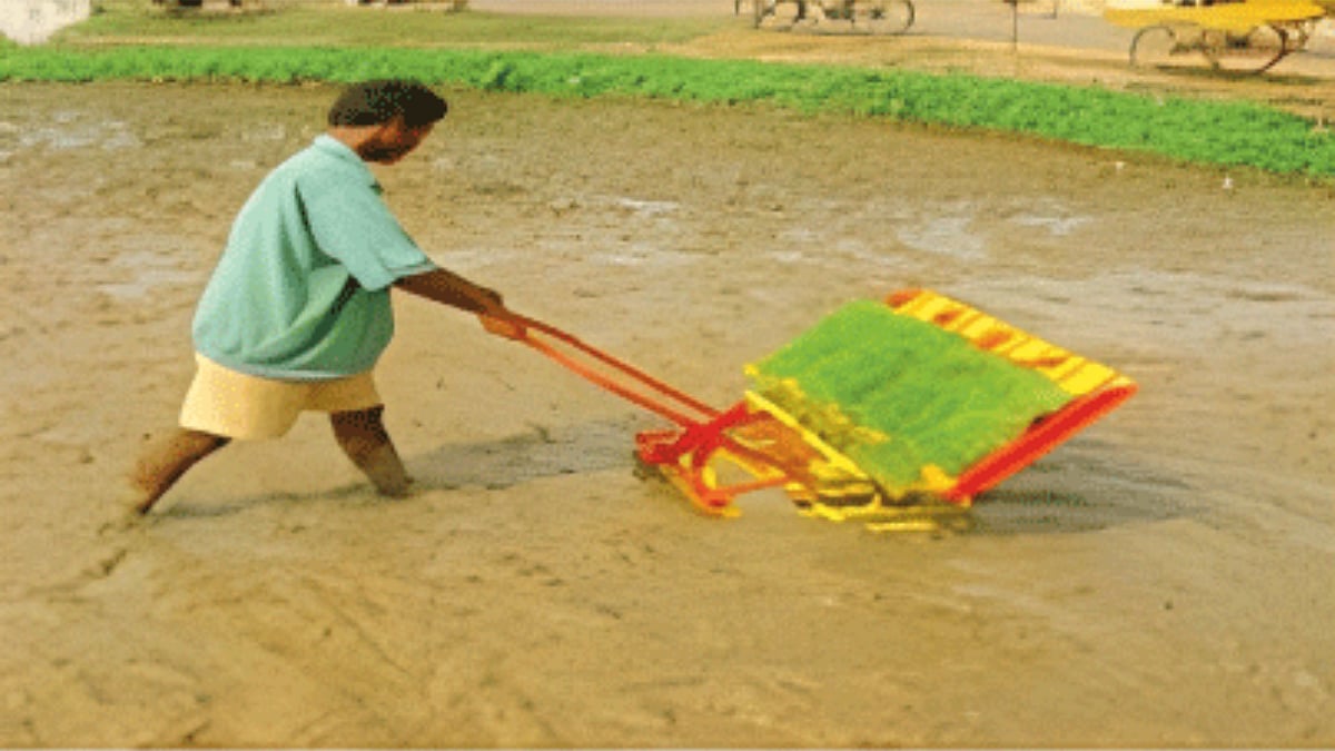Bhat Lagwad | भात रोप लागवडीसाठी यंत्रे | Machines for rice plant ...