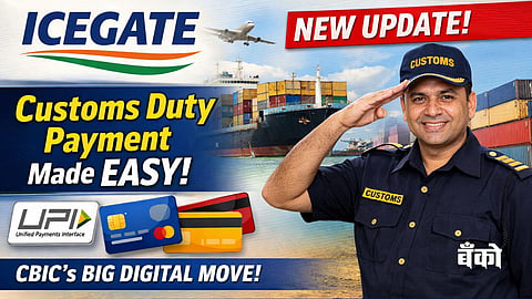 Customs Duty UPI payment process